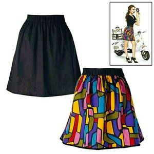 Reversible stained glass blk skirt by Mark, medium